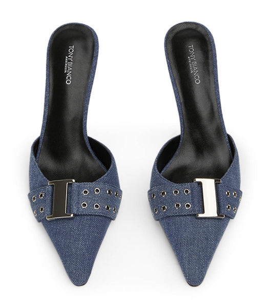 Tony Bianco Samma Vintage Denim 8cm Flache Schuhe Blau | CHICD46530