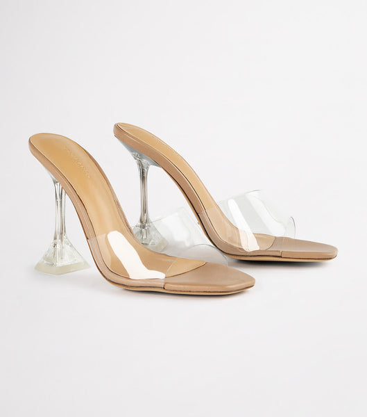 Tony Bianco Serri Clear Vinylite/Skin Nappa 10.5cm Bling Heels Hautfarbe | CHZDE32248