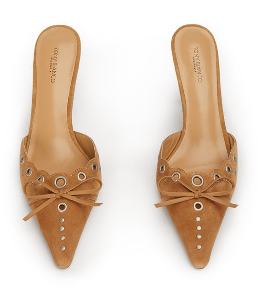 Tony Bianco Shae Butterscotch Wildleder 8cm Event-Heels Beige | ACHWC89298