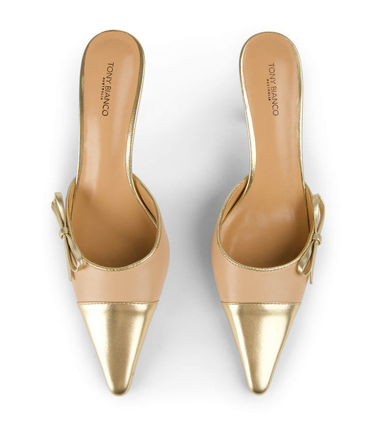 Tony Bianco Shirley Beech/Gold 8cm Court Schuhe Gold | BCHSD66444