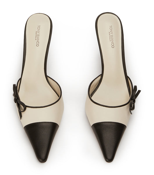 Tony Bianco Shirley Bone/Black 8cm Event-Heels Beige Schwarz | CHJVR18699