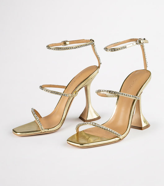 Tony Bianco Shy Gold Nappa Metallic 10.5cm Brautabsätze Gold Metal | CHCIF29097