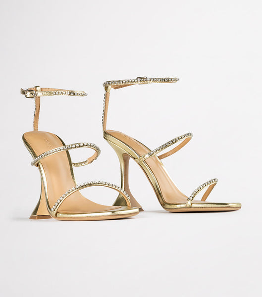 Tony Bianco Shy Gold Nappa Metallic 10.5cm Brautabsätze Gold Metal | CHCIF29097