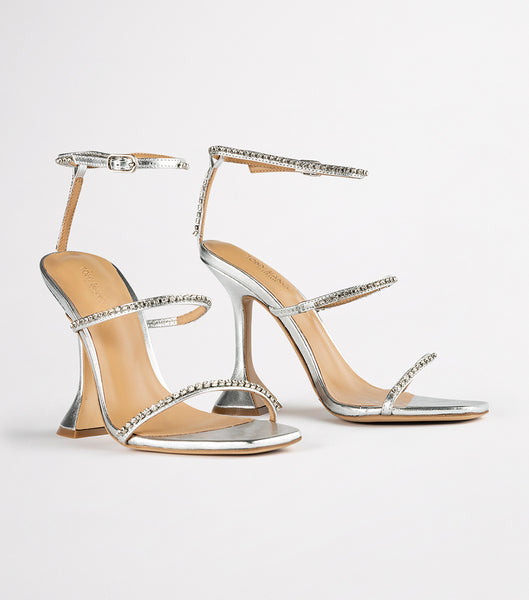 Tony Bianco Shy Silver Nappa Metallic 10.5cm Event-Heels Silber Metal | XCHGW77971