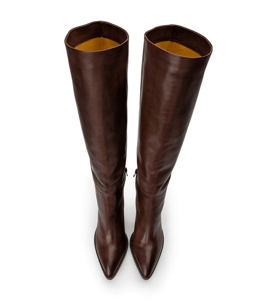 Tony Bianco Skyla Choc Como 9cm Halbhohe Stiefel Schokolade | TCHPQ46201