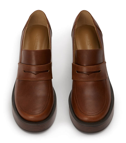 Tony Bianco Taranto Cognac 9cm Loafers Braun | LCHTR27293