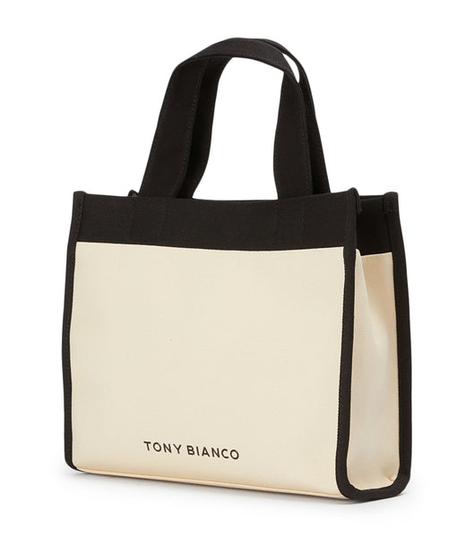 Tony Bianco Teagan Black/Beige Tote Bag Accessoires Schwarz Beige | BCHSO95566