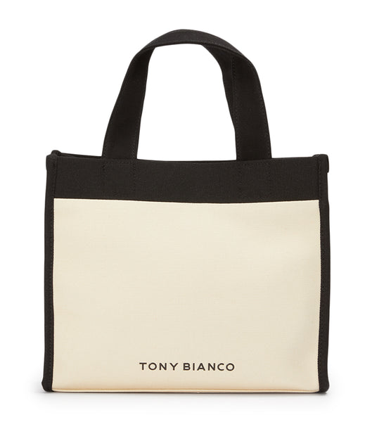 Tony Bianco Teagan Black/Beige Tote Bag Accessoires Schwarz Beige | BCHSO95566