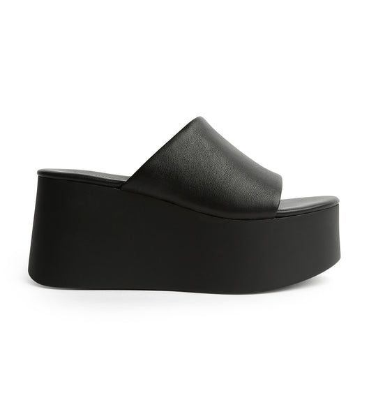 Tony Bianco Tegan Black Sheep Nappa 9.5cm Plateauschuhe Schwarz | ACHDF67723