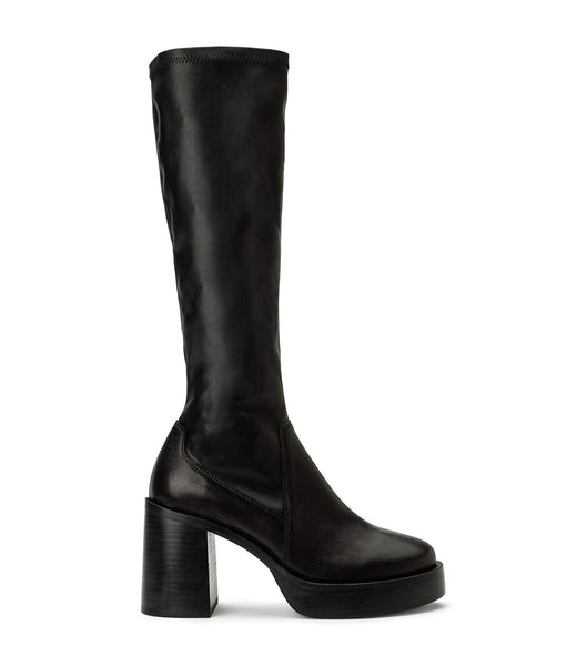 Tony Bianco Tibby Black Venice/Black Venezia 9cm Stretchstiefel Schwarz | CHNZX28132