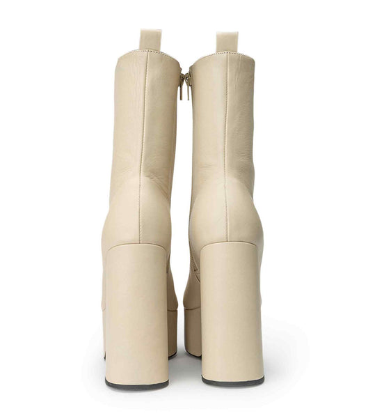 Tony Bianco Tyra Vanilla Venice 12cm Plateau Stiefel Hellgelb | CHCIF30798