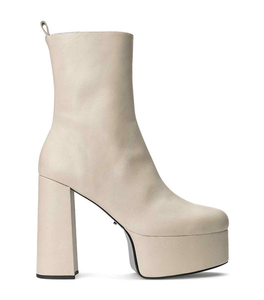 Tony Bianco Tyra Vanilla Venice 12cm Plateau Stiefel Hellgelb | CHCIF30798