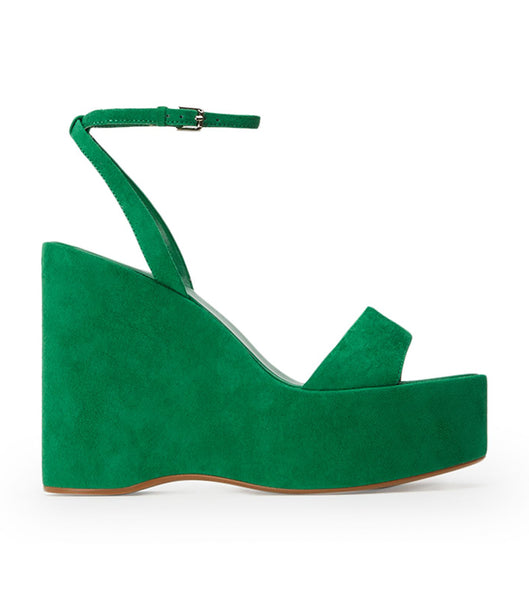 Tony Bianco Vesna Jade Wildleder 13cm Keilabsatz Grün | GCHEC31806