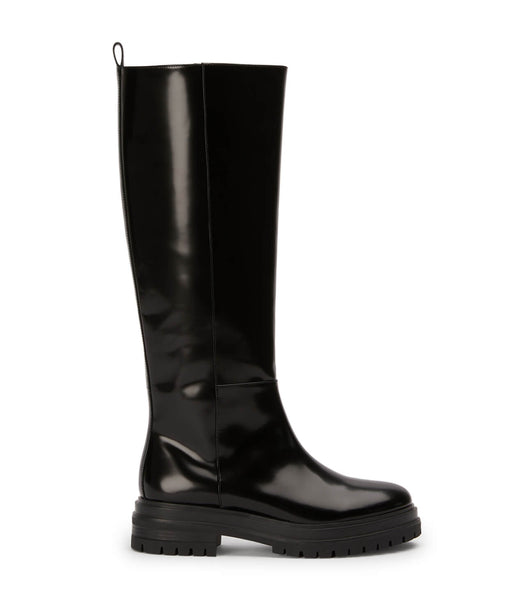 Tony Bianco Welly Black Hi Shine 4.5cm Halbhohe Stiefel Schwarz | CHNEJ92095