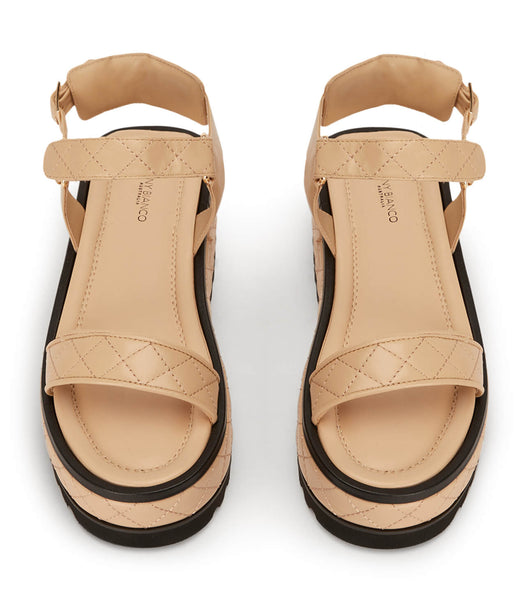 Tony Bianco Zahara Beech Nappa 6cm Flache Sandalen Beige | FCHUI49721