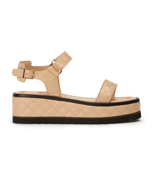 Tony Bianco Zahara Beech Nappa 6cm Flache Sandalen Beige | FCHUI49721