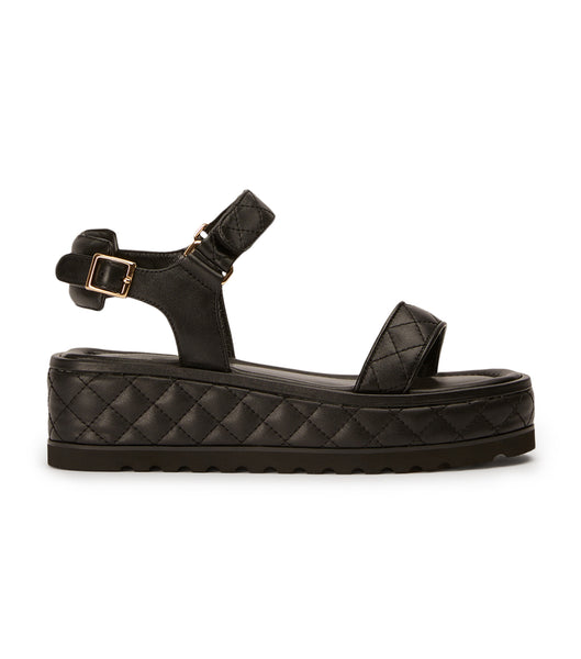 Tony Bianco Zahara Black Nappa 6cm Flache Sandalen Schwarz | CHXMI28624