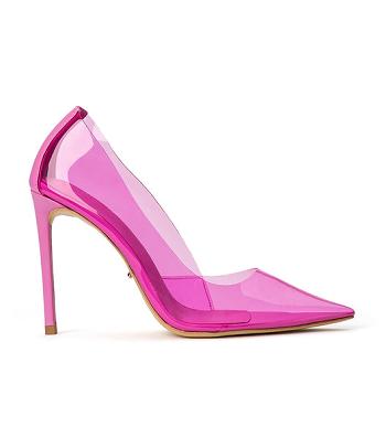 Tony Bianco Alijah Pink Vinylite/Pink Nappa 10.5cm Brautabsätze Rosa Rosa | CHZDE75757