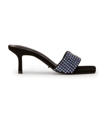 Tony Bianco Amos Blue Crystal/Black Wildleder 6.5cm Bling Heels Blau Schwarz | CHXMI97005