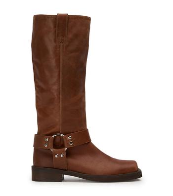 Tony Bianco Biker Cognac 3.5cm Kampfstiefel Braun | ACHWC87123