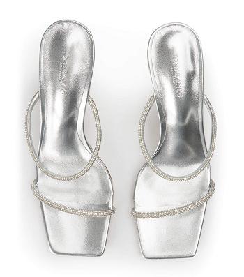 Tony Bianco Chase Silver Nappa Metallic 8.5cm Stöckelschuhe Silber Metal | LCHSX59050