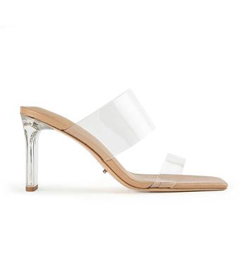 Tony Bianco Chicago Clear Vinylite/Skin Nappa 8.5cm Event-Heels Hautfarbe | ZCHMJ93742