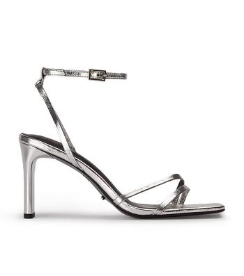 Tony Bianco Corso Silver Foil 8.5cm Event-Heels Silber | CHXBR12599