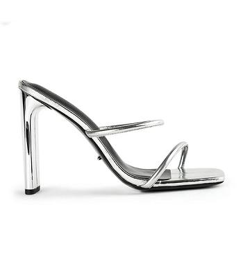 Tony Bianco Florence Silver Foil 11cm Event-Heels Silber | CHNZX74395