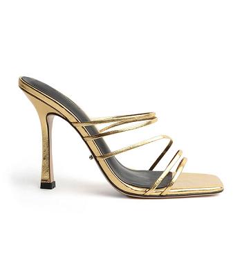 Tony Bianco Foxie Gold Foil 10.5cm Brautabsätze Gold | CHICD97960