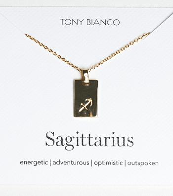 Tony Bianco Gold Sagittarius Zodiac Necklace Accessoires Gold | LCHTR32954