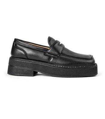 Tony Bianco Granite Black Nappa 5cm Loafers Grau Schwarz | FCHUI19904