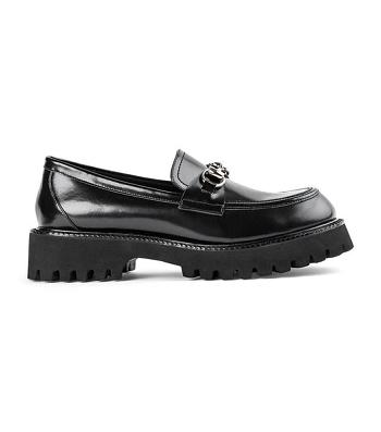 Tony Bianco Greer Black Hi Shine 4cm Loafers Schwarz | SCHVO80855