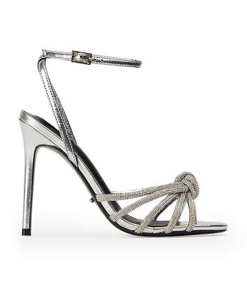 Tony Bianco Kyla Silver Foil 11cm Bling Heels Silber | CHDYB97695