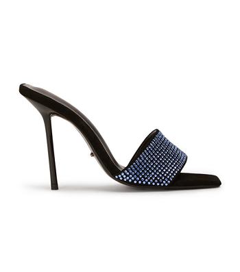 Tony Bianco Naomi Blue Crystal/Black Wildleder 10.5cm Bling Heels Blau Schwarz | CHCVG43035