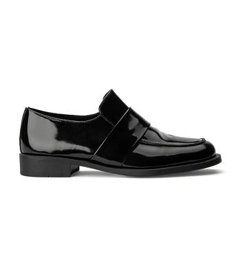 Tony Bianco Rovin Black Hi Shine 2.5cm Loafers Schwarz | CHNZX49164