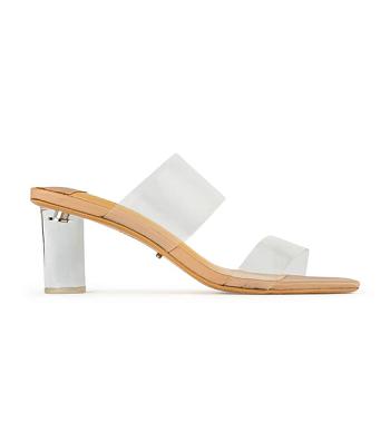 Tony Bianco Sabelle Clear Vynalite/Skin Capretto 6.5cm Event-Heels Hautfarbe | FCHUI65778