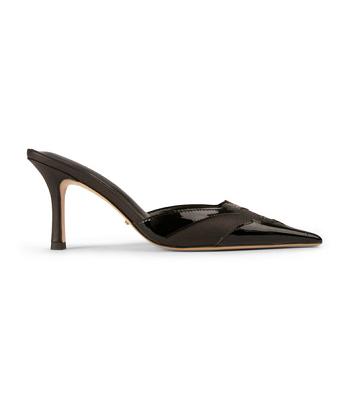 Tony Bianco Shuga Black/Black Lack 8cm Event-Heels Schwarz | PCHQX95983