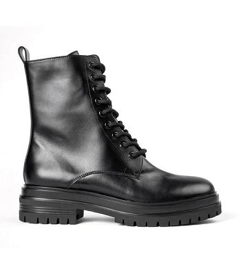 Tony Bianco Wya Black Como 4.5cm Kampfstiefel Schwarz | MCHHR19427