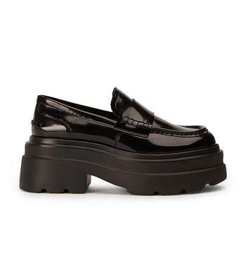 Tony Bianco Zomp Black Hi Shine 7.5cm Loafers Schwarz | ECHVG19331